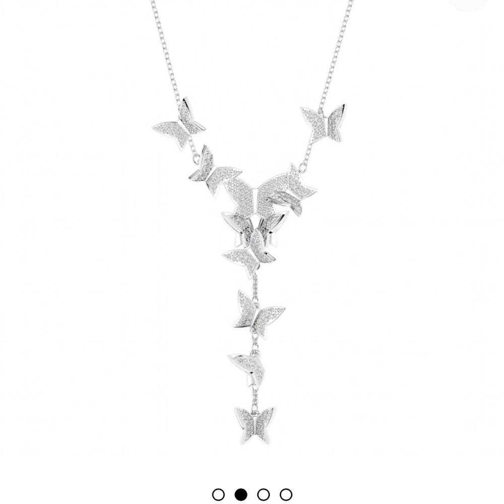 Swarovski Silver Crystal Idyllia Lilia Necklace